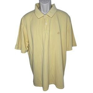 Brooks Brothers 346 Polo Shirt Mens XXL Yellow Cotton Short Sleeve Logo‎ Casual